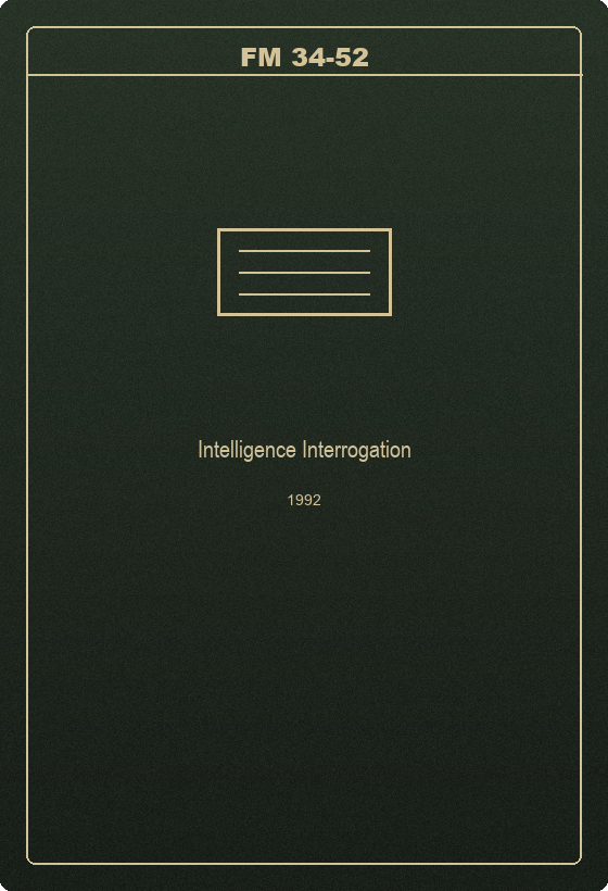 FM 34-52 Intelligence Interrogation (1992)